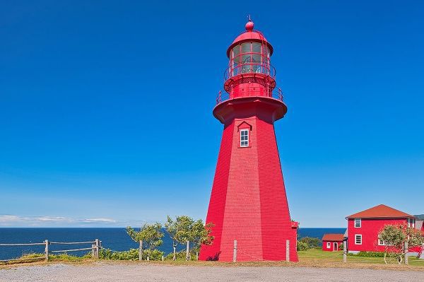 Canada-Quebec-La Martre Lighthouse on the shore of St Lawrence River